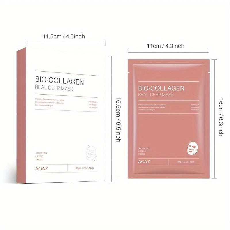 4pcs Bio-Collagen Real Deep Mask Pack